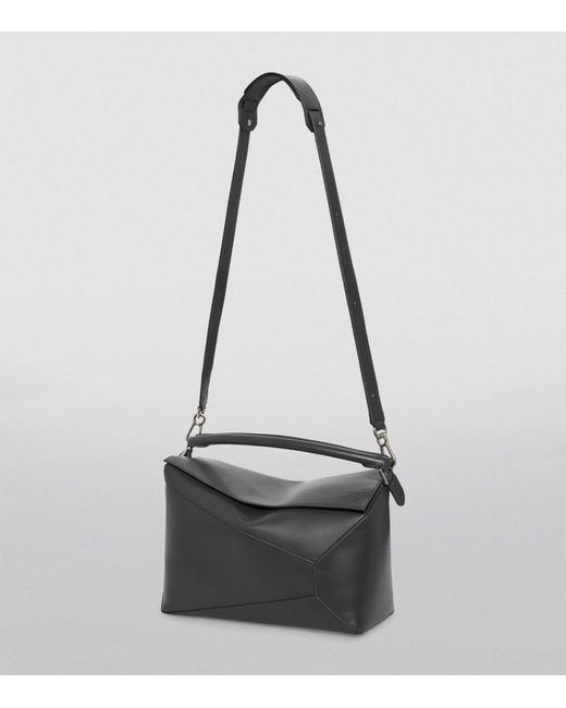 Loewe Black Leather Puzzle Top-handle Bag for men