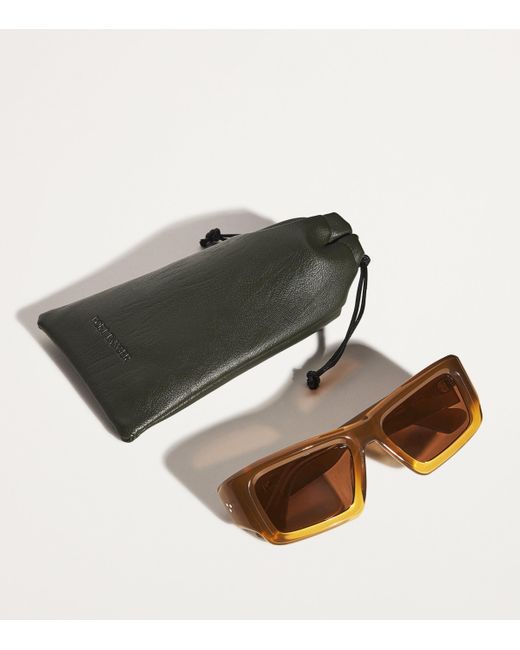 Port Tanger Brown Rectangular Sabea Sunglasses