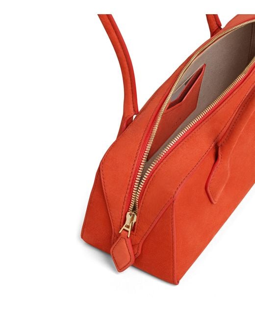Alaïa Red Medium Suede Le Teckel Shoulder Bag