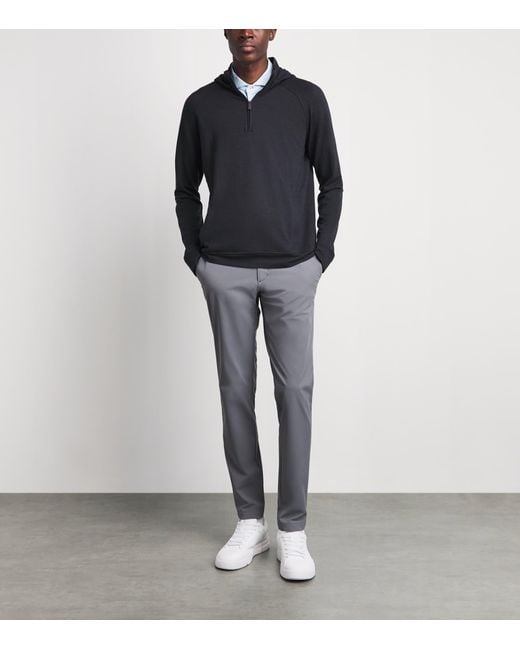 Kjus Blue Inverness Quarter-Zip Hoodie for men