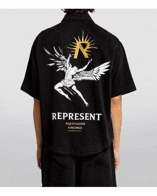 Represent Black Icarus Printed Shirt for men