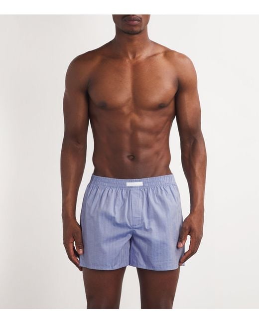 Falke Blue Cotton Boxer Shorts for men