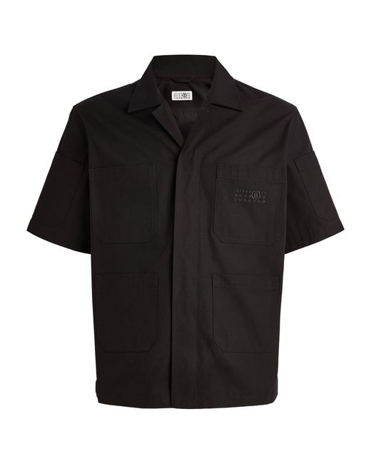 MM6 by Maison Martin Margiela Black 6-pocket Short-sleeve Shirt for men