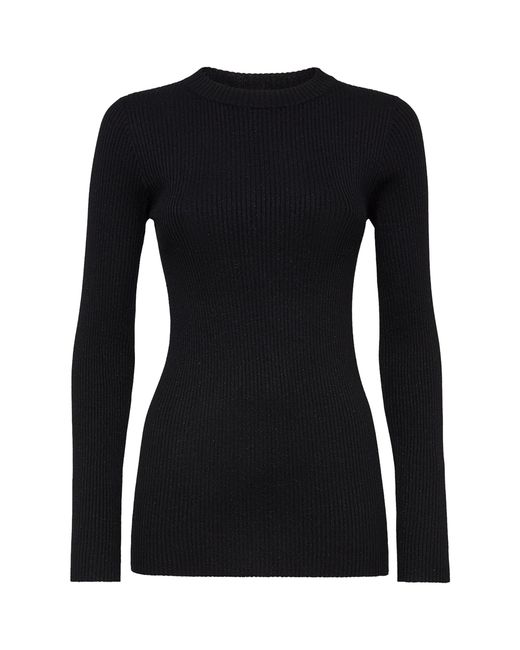 Brunello Cucinelli Black Cashmere-Blend Sparkle Sweater