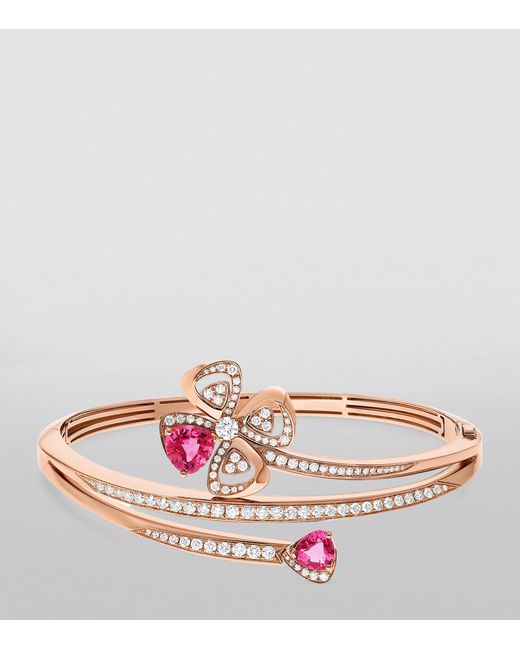 BVLGARI Pink Diamond And Rubellite Fiorever Bangle
