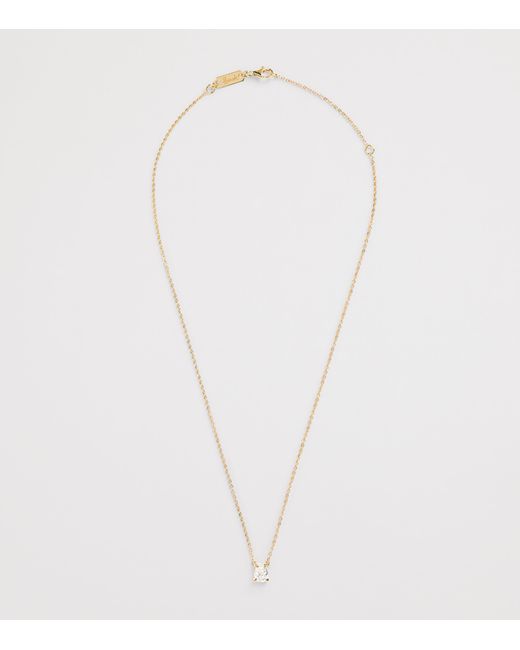Harrods Metallic And Diamond Pendant Necklace