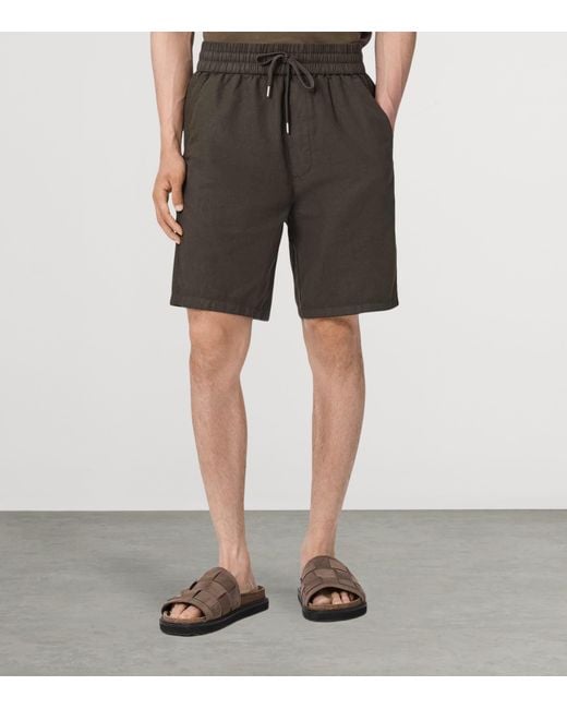 AllSaints Black Hanbury Shorts for men