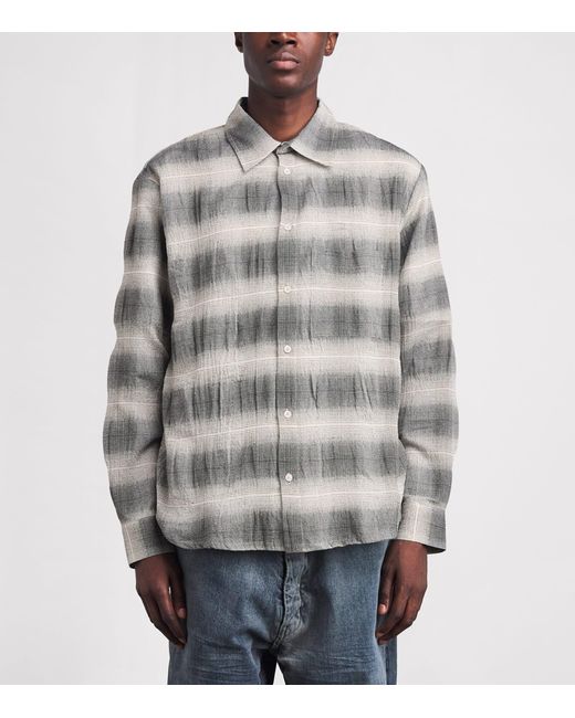 Won Hundred Gray Check Pete Shirt for men