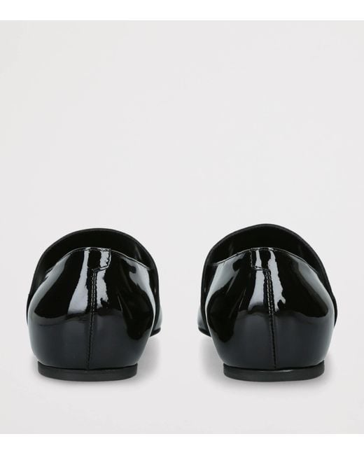 Givenchy Black Leather Squared Toe Ballet Flats
