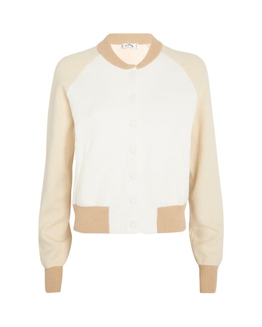 The Upside White Cotton-blend Rodeo Hallie Bomber Jacket