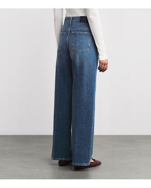 7 For All Mankind Blue Stovepipe Straight Jeans