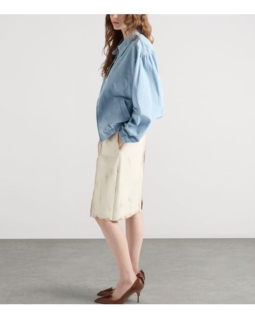 Prada Blue Old Gabardine Blouson Jacket