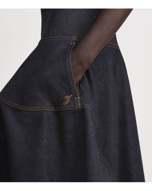Jacquemus Blue Denim Pina Midi Dress