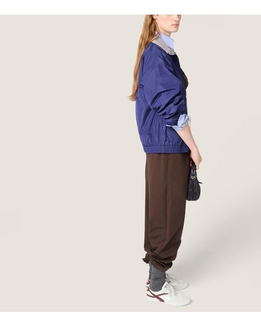 Miu Miu Brown Cotton Logo Track Pants