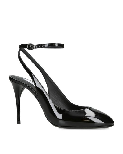Alaïa Black Patent Leather Slingback Pumps 90