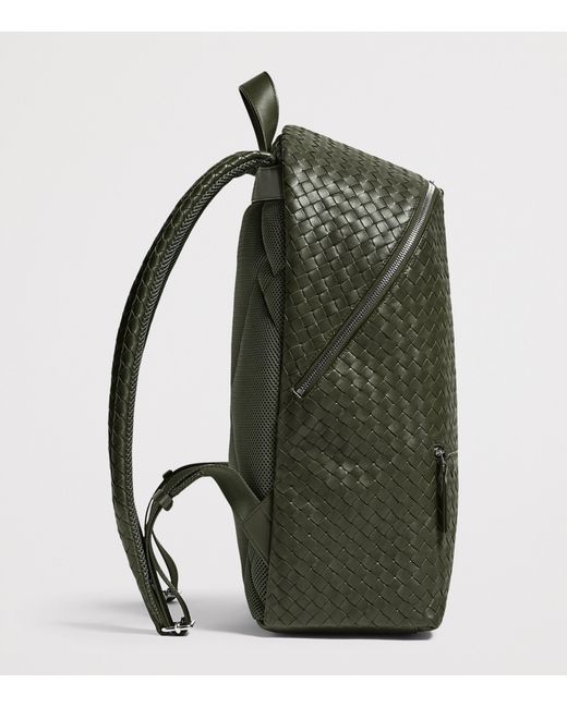 Bottega Veneta Green Leather 1975 Backpack for men