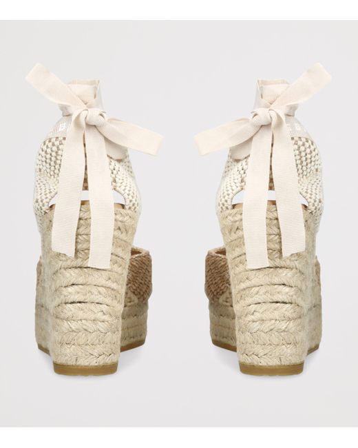 Manebí Natural La Havana Wedge Espadrilles 100