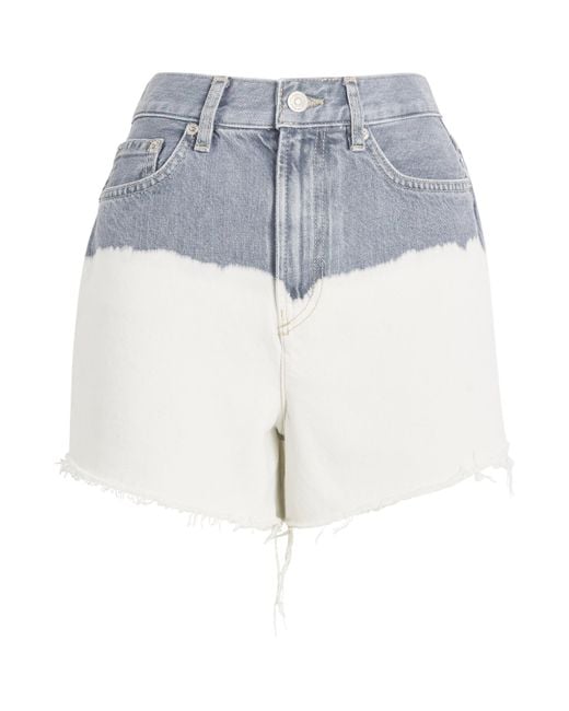 Maje Blue Tie-Dye Denim Shorts