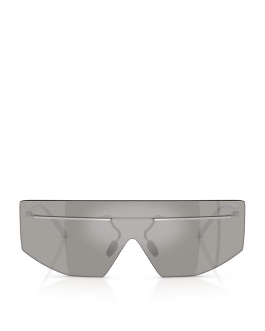 Prada Gray Metal Pr B55S Sunglasses for men