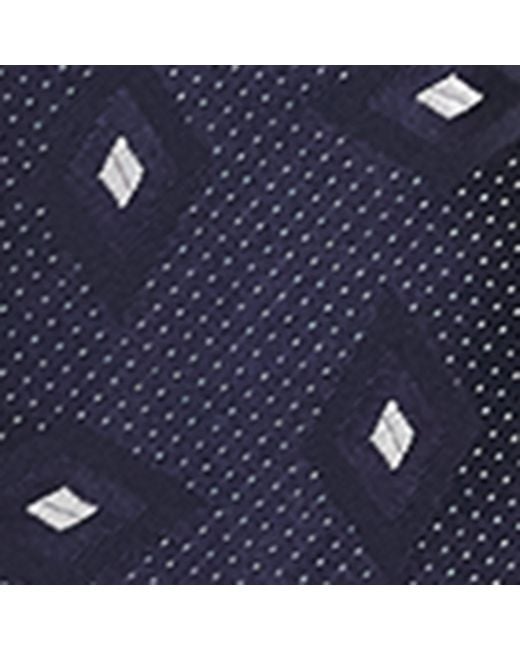 Giorgio Armani Blue Silk Geometric Print Tie for men