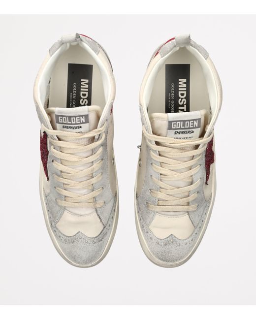 Golden Goose Deluxe Brand Pink Leather Mid Star Low-Top Sneakers for men