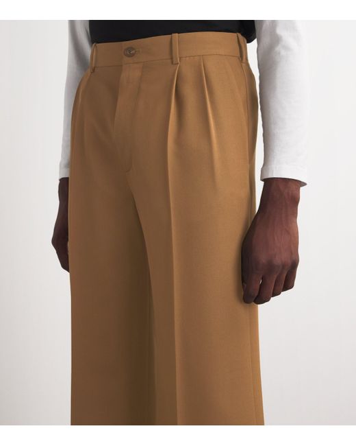 The Row Brown Holl Wool Trousers for men