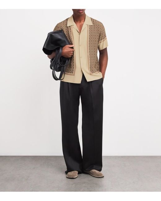 Sandro Natural Satin Patterned Shirt for men