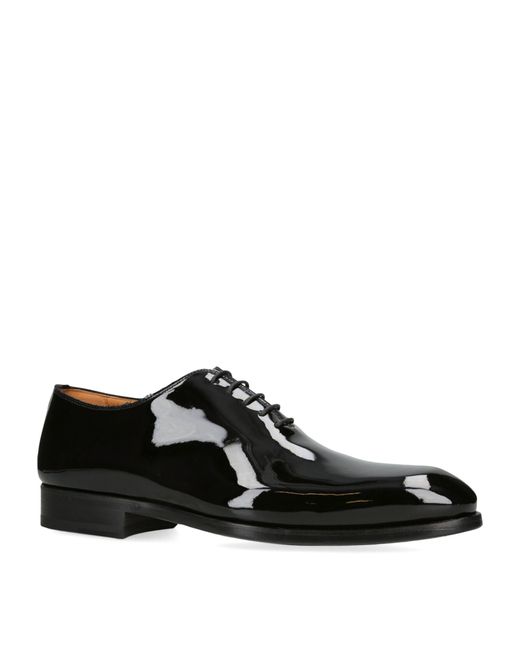 Magnanni Shoes Black Flex Wholecut Oxford Shoes for men