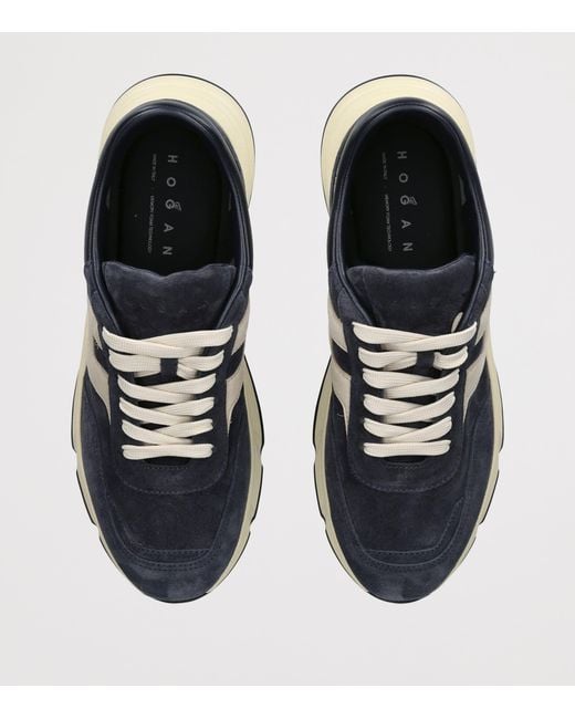 Hogan Blue Suede Hyperlight Sneakers for men