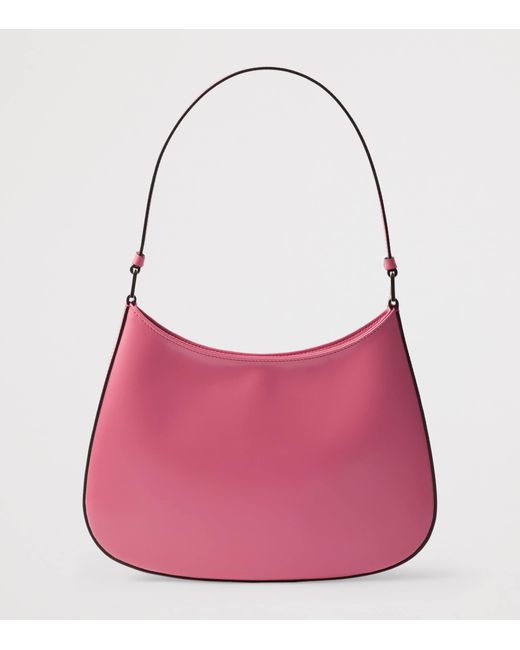 Prada Pink Brushed Leather Cleo Shoulder Bag
