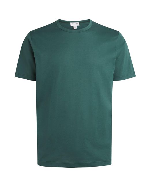 Sunspel Green Supima Cotton Classic T-Shirt for men