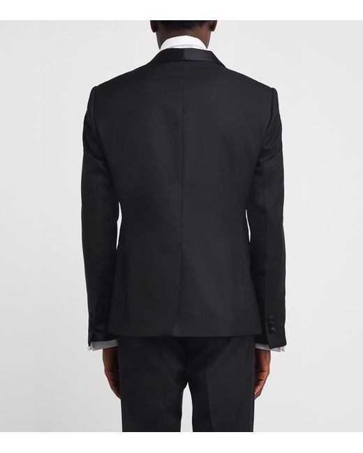 Emporio Armani Black Virgin Wool Blazer for men