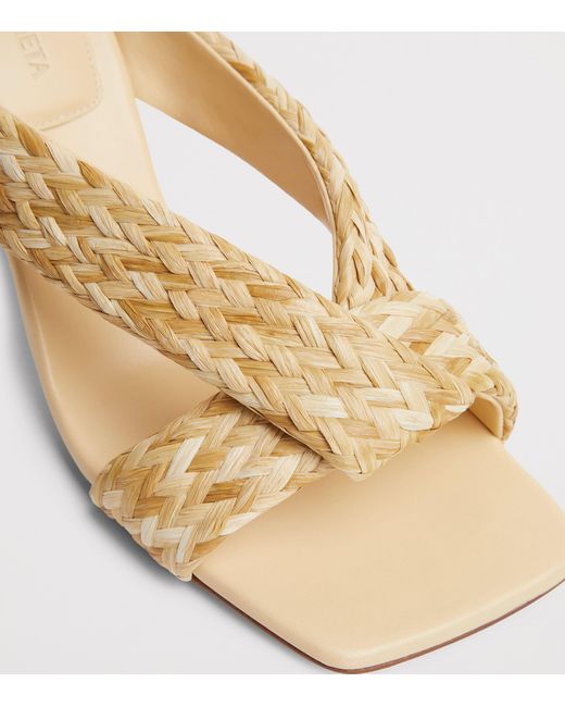 Bottega Veneta Natural Raffia Riva Mules 50