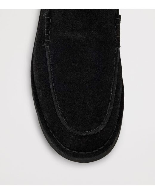 AllSaints Black Suede Slix Loafers for men