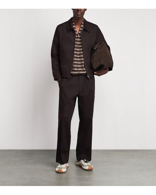 Sandro Brown Stripe Short-Sleeve Shirt for men