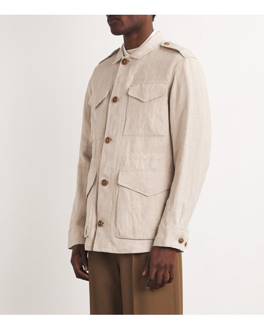 Polo Ralph Lauren Natural Linen Herringbone Field Jacket for men