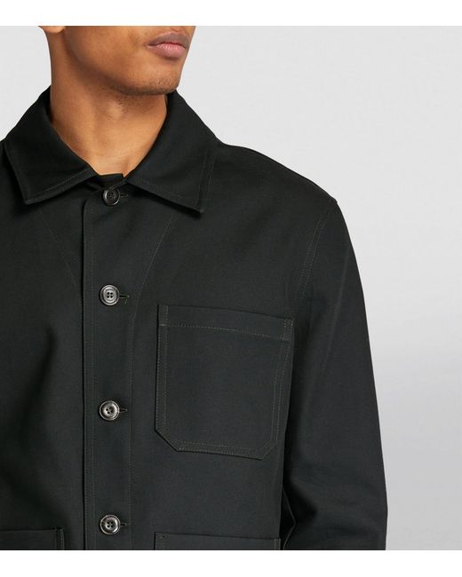 Nanushka Black Structured Twill Saon Jacket for men
