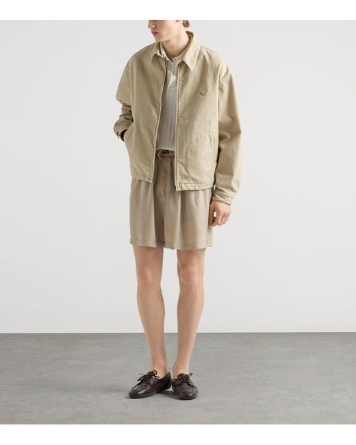 Prada Natural Old Denim Blouson Jacket for men
