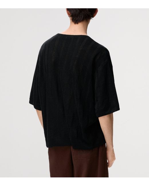 Loewe Black X Paula' Ibiza Linen-Blend T-Shirt for men
