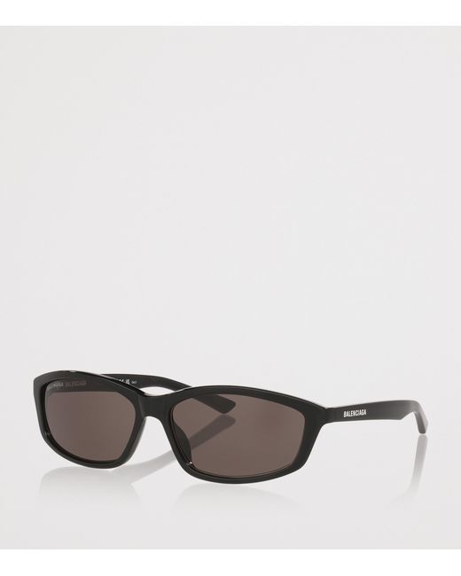 Balenciaga Gray Acetate Bb0401S Rectangular Sunglasses
