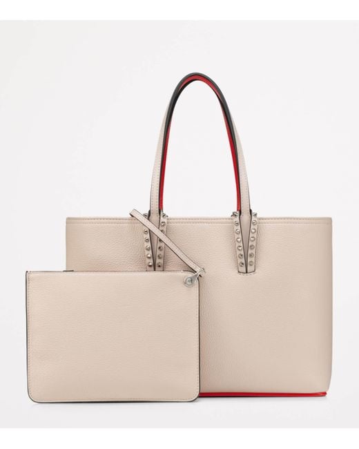 Christian Louboutin Natural Cabata Small Calf Leather Tote Bag