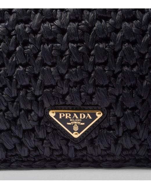 Prada Black Woven Cross-body Bag