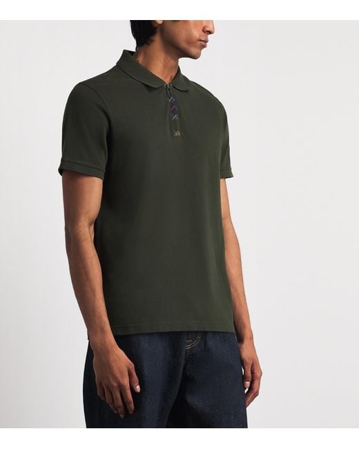 Barbour Green Cotton Stately Polo Shirt for men