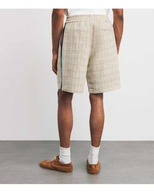 Drole de Monsieur Natural Tweed Stripe Shorts for men