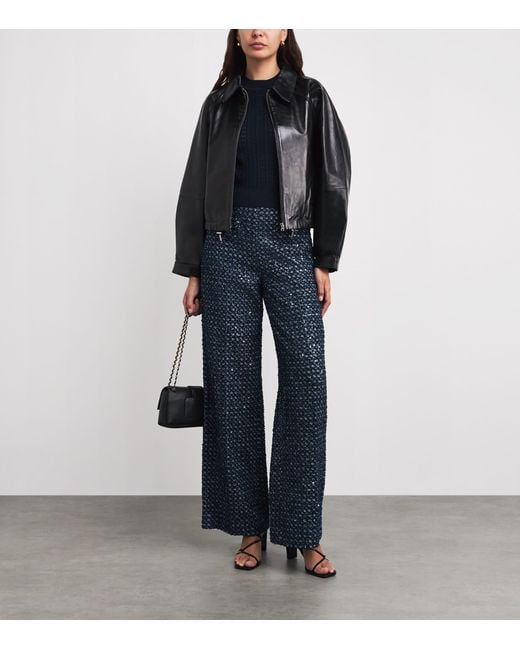 Sandro Black Leather Jacket