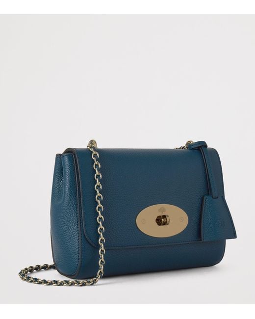 Mulberry Blue Small Leather Lily Shoulder Bag