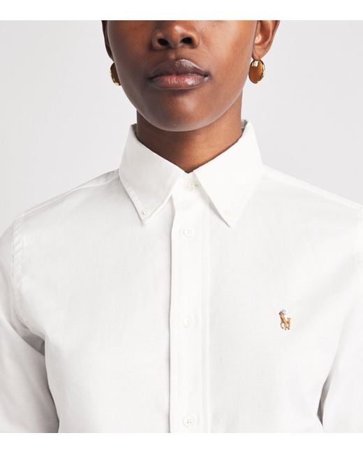 Polo Ralph Lauren White Slim-Fit Oxford Shirt