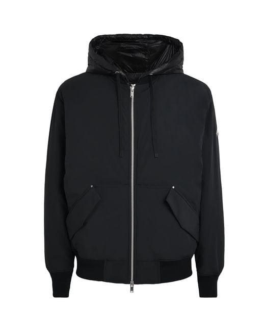 Moose Knuckles Black Down Brixton Bomber Jacket Upf 50 for men