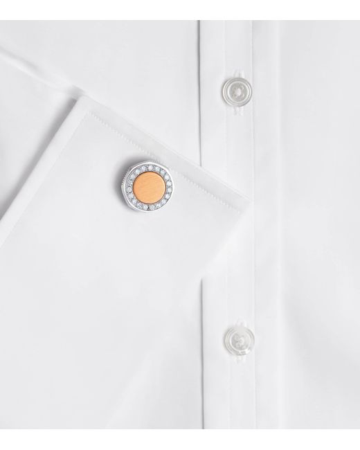 Dunhill White And Diamond Duke Cufflinks for men