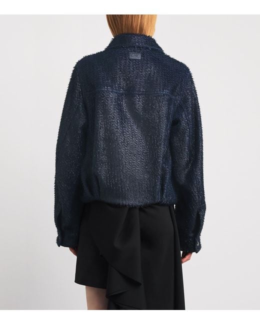 Loewe Blue Lamb Leather Jacket